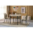 Стол обеденный HALMAR PIVOT дуб артизан/черный 102-142/102